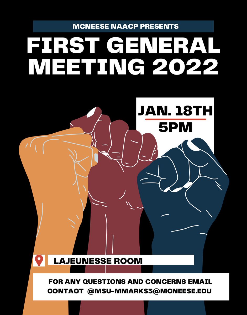 We’re back!!!💙💛🤍Our first general meeting of this semester will be January 18th at 5pm in the LaJeunesse. We will also be tabling in the New Ranch on January 11th and January 18th!! We hope to see you all there #geauxpokes