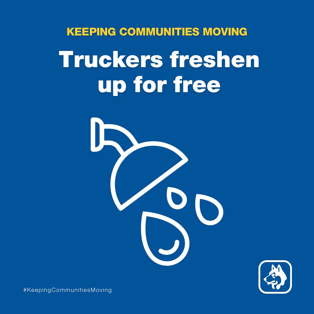myhusky's tweet photo. Our free showers for truckers program is ending this Sun., Jan. 9 - make sure to stop into one of our participating Esso Commercial card lock locations! We've given away 1,400+ showers and we're happy to give away a few more. Thanks to all truckers for #KeepingCommunitiesMoving. https://t.co/l5c88lxUeB