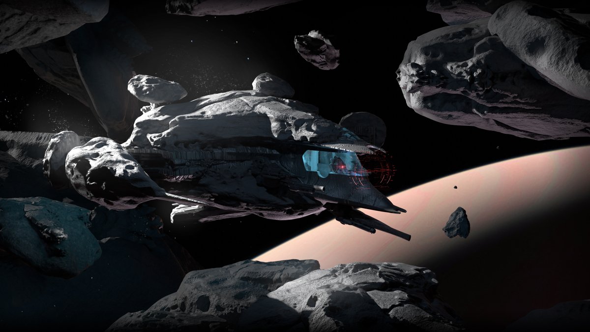 staratlas's tweet photo. No one is guaranteed safety casually navigating an asteroid field. Lurking in plain sight may be a potential ambush from the Tufa Feist, a powerful, blitz-styled combat platform with local stone material and camouflage abilities.

→ https://t.co/lSfmhs8yGY https://t.co/GSM5Yd0ril