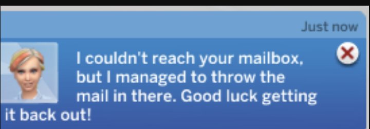 Shout-out to the mail carrier in Sims 4 for exceptional service.

#Sims4