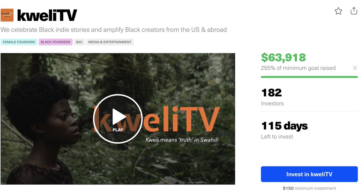 kweliTV's tweet photo. "'I believe in you.' That was a review from a #kweliCREATOR who invested in our equity crowdfunding. All the reviews are inspiring. However, those simple words really touched me because this creator has been with us since day one..." More from @DeShuna: https://t.co/b9Z1NzOqwU https://t.co/KcL79OrVjM