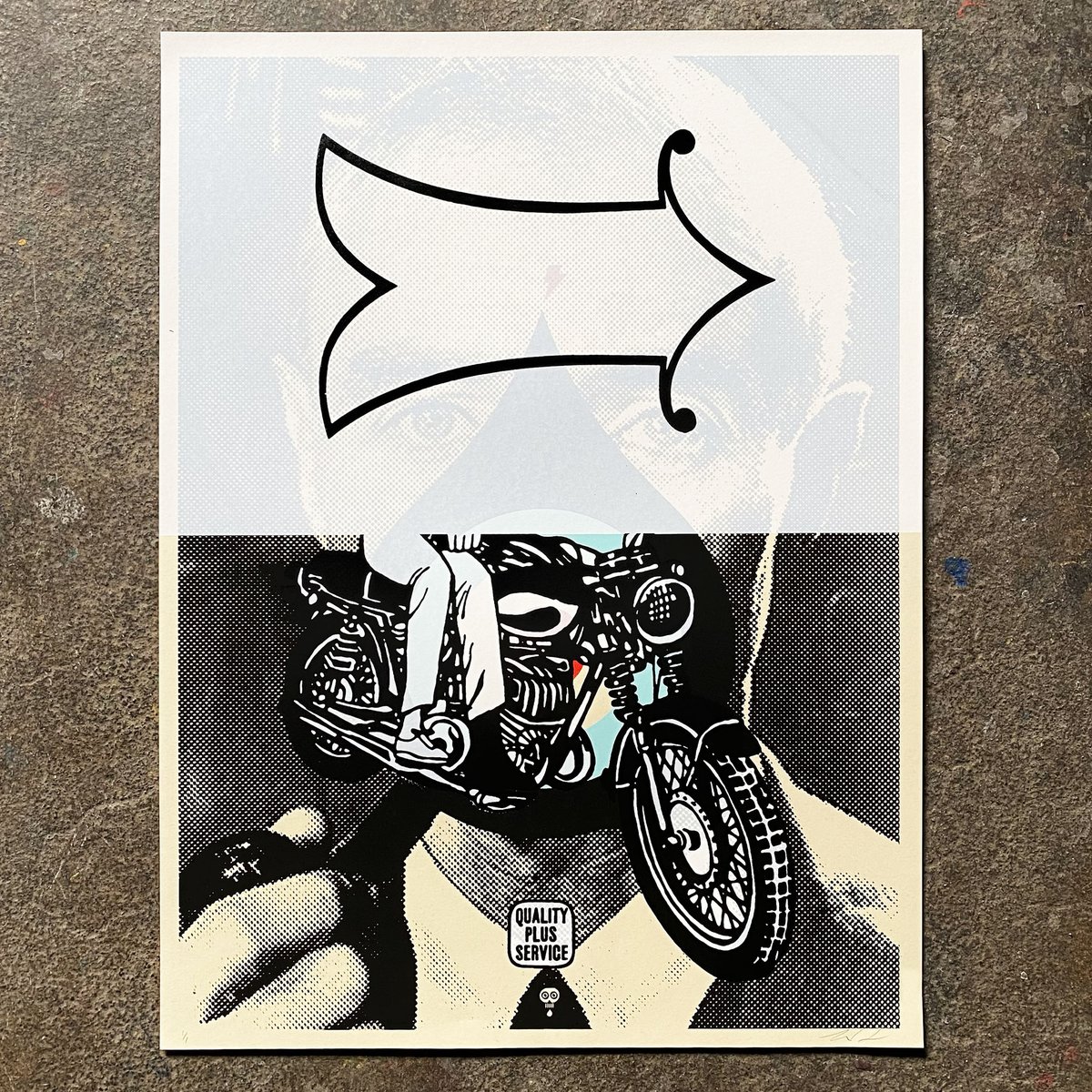 theapparatus's tweet image. Take a look at this guy! A perfect gift for the history and motorcycle enthusiast in your life. #monoprint #testprint #oneofakind #screenprinting #motorcycle #Oppenheimer #doomdrips #aestheticapparatus aestheticapparatus.com/shop