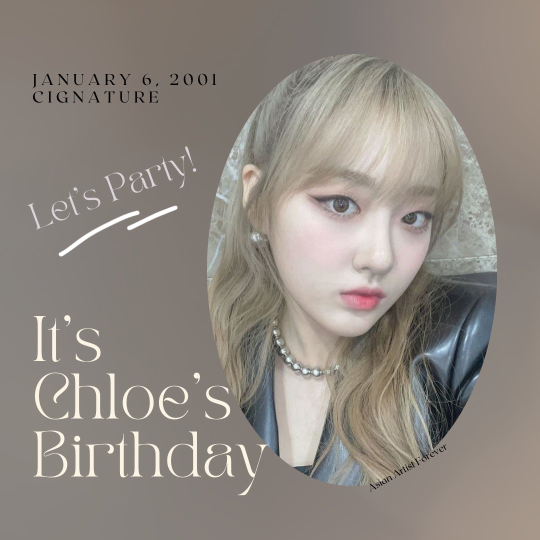 Asian_Birthday_'s tweet photo. Wish you all the best!!

(Feel free to greet them)😊

Happy Birthday Park Eunbin of CLC
#HappyEunbinDay #eunbin #clceunbin 

Happy Birthday Yeh Shuhua of (G)I-DLE
#HappyShuhuaDay #shuhua #gidleshuhua 

Happy Birthday Yu Ji Won/Chloe of CIGNATURE
#HappyChloeDay #chloe #cignature https://t.co/62d5Qackus