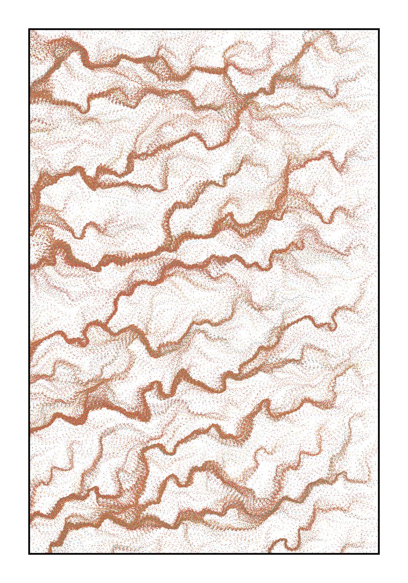 diliefski's tweet photo. D4/100 
Fidenza prompt on #genuary2022. Fun learning about flow fields https://t.co/dUCWk7jyUj