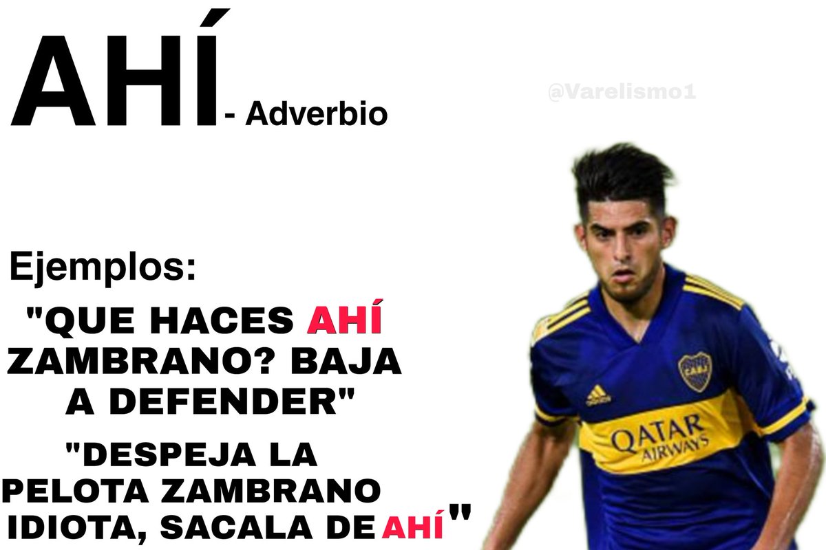 BocaEnArgentina's tweet photo. ¿Problemas para diferenciar 'ahí', 'hay', y 'ay'? Carlos Zambrano está acá para ayudarte. https://t.co/SpOkhq9UkR
