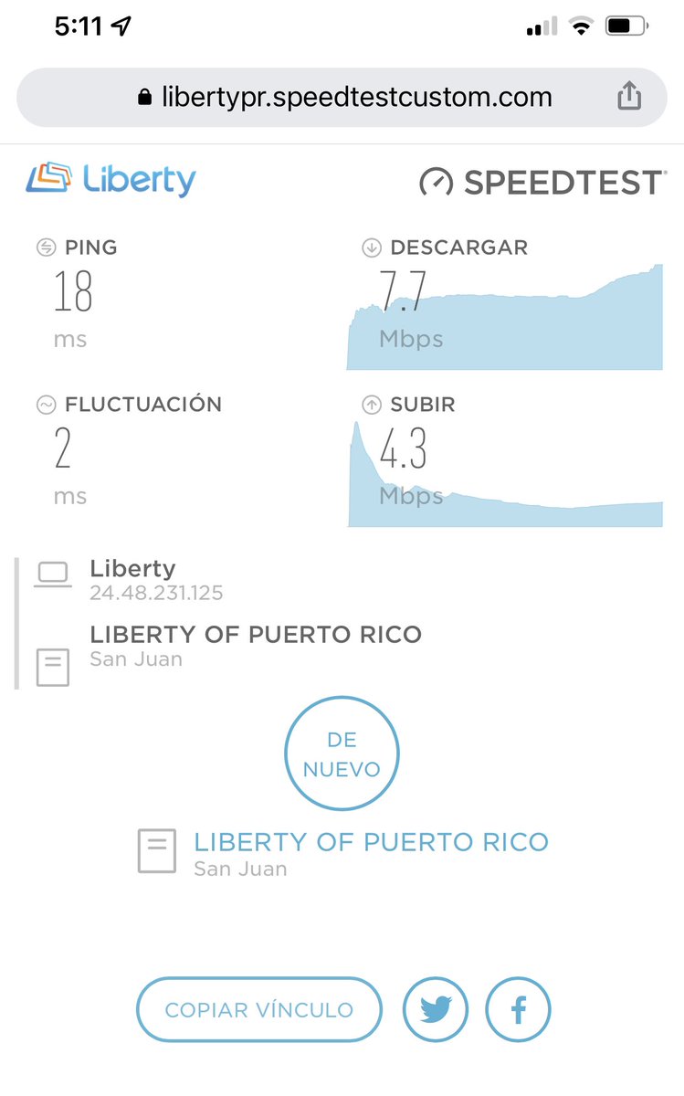 Sepulveda783's tweet photo. @LibertyPR 
Carr. 105 km 4.2 Juan Alonso-Limón 
Internet lentísimo. De 70/7 está 7.7/4.3. https://t.co/VLNZ7CSM7P