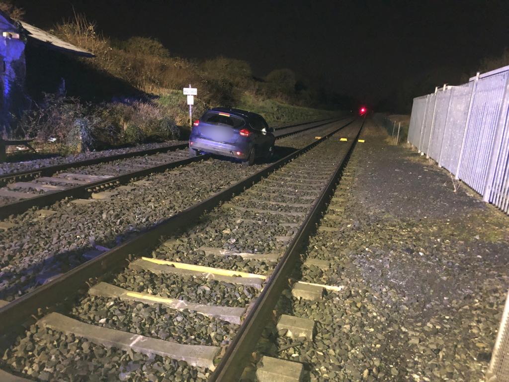 DubFireBrigade's tweet image. Firefighters from Blanchardstown and Phibsborough worked closely with @IrishRail last night to safely remove a car which entered the train line at Porterstown.

Using lifting airbags the car was safely removed causing no damage to the tracks or line side equipment.