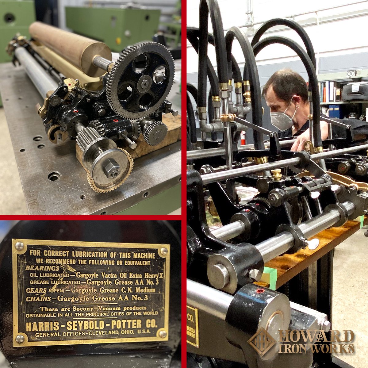 HowardIronWorks's tweet photo. Back at it - dampener goes on next on the 1935 #Harris #Seybold #Potter Model LSB #OffsetPress.
#printingmuseum #printinghistory #museumrestoration https://t.co/hzh1pIuwOe