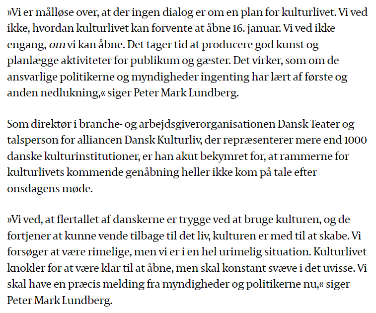 DanskTeater's tweet photo. Så står vi her desværre igen - uden en plan for genåbning af kulturliv og scenekunst - med blot 10 dage til genåbning.

Flere frustrationer her👇 

https://t.co/rVIXw2JLtQ

#dkpol #dkkultur #scenekunst https://t.co/HAgz5HHYSk