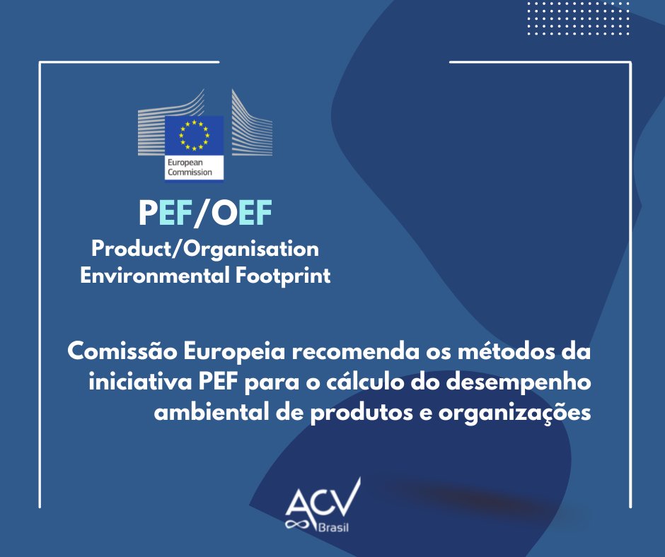 Iniciativa PEF é recomendada pela Comissão Europeia para o cálculo da Pegada Ambiental de produtos e organizações.
acvbrasil.com.br/artigo/pef-peg…
#PEF #EnvironmentalFootprint #PegadaAmbiental #AvaliaçãodoCiclodeVida #ACV