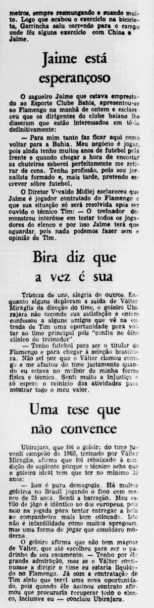 flahistoria's tweet photo. 05/01/1969 #flahistoria
[📰 Jornal dos Sports]

Tim prepara na Argentina o plano do Fla

🗣️ "- Não prometo o título ao Flamengo, mas prometo lutar muito para conquistá-lo" - téc. Tim

#FlaTim https://t.co/7hnYIH54un