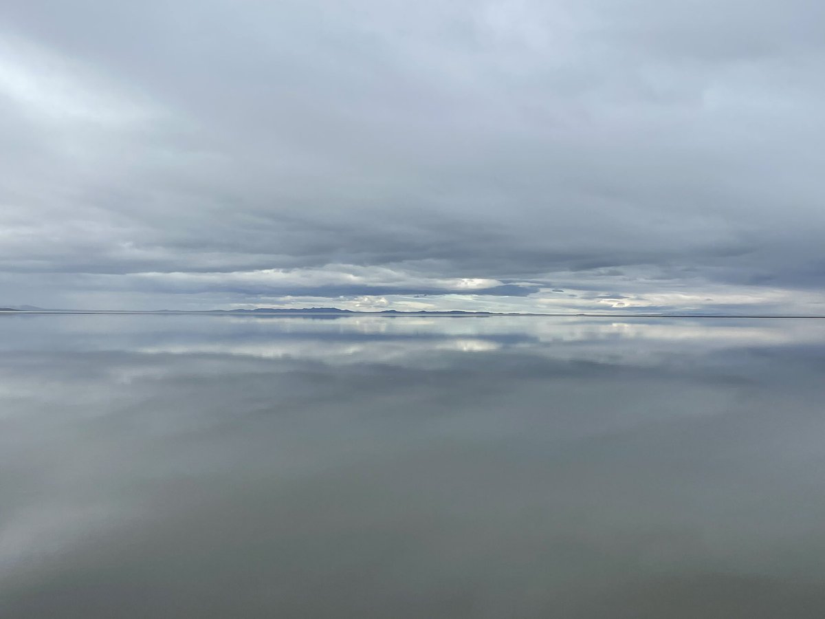 LincolnGraves's tweet photo. A dreary, but gorgeous day at Antelope Island State Park. Gray waters from the Great Salt Lake blend in with the gray skies above. #utah #utwx https://t.co/8O1THBppt0
