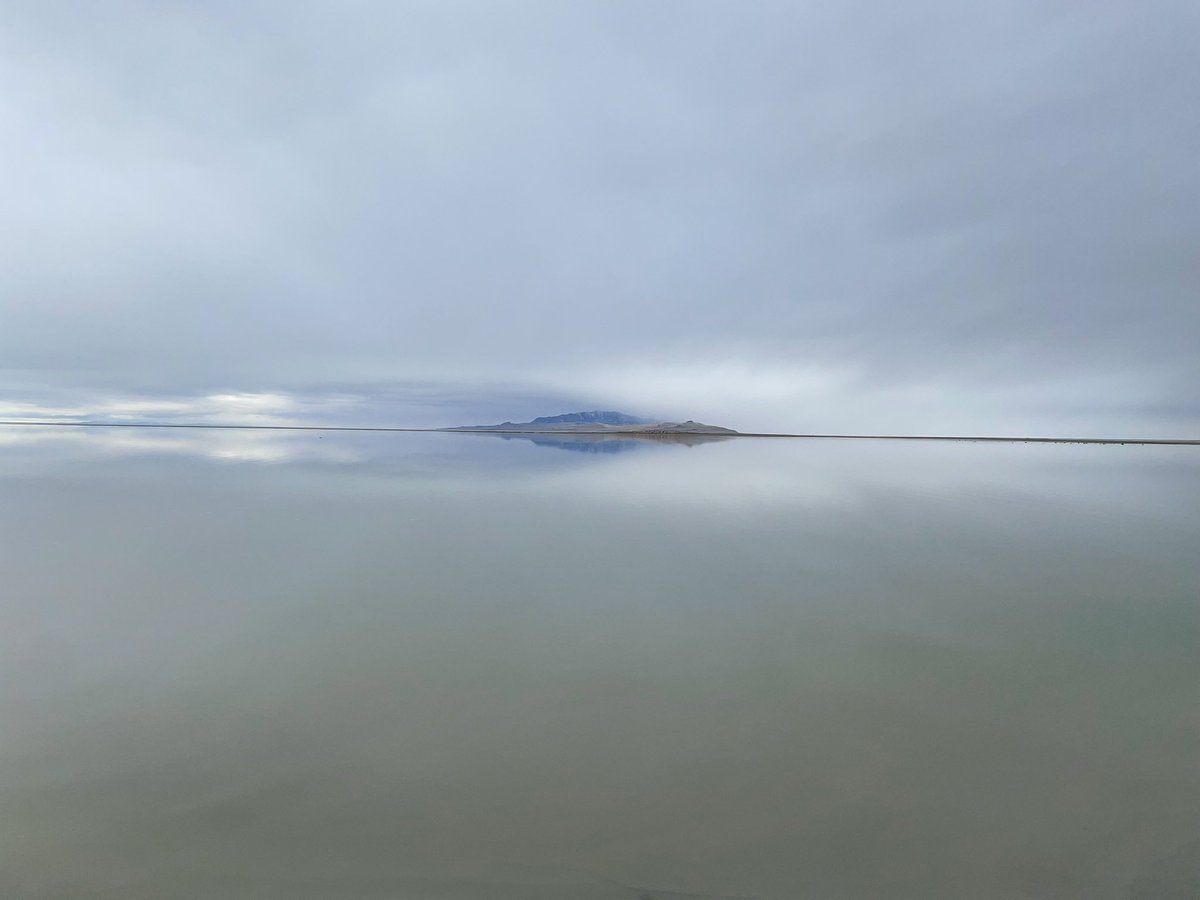 A dreary, but gorgeous day at Antelope Island State Park. Gray waters from the Great Salt Lake blend in with the gray skies above. #utah #utwx