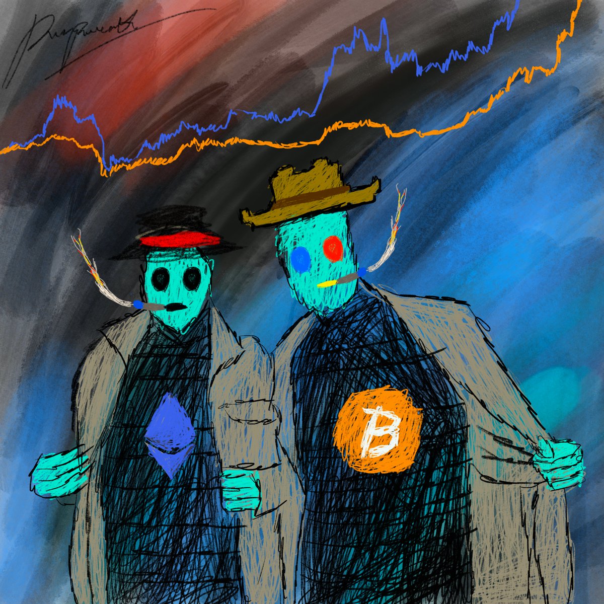 ♣️ ContemporaryMettiOne artwork raffle for Pumpa holders. 

Please only enter if u hold a Pumpa.
opensea.io/collection/pum…

3 Pumpa patrons will win 1 of the ContemporaryMettiOne each. 
opensea.io/collection/con…

To enter:
♦️Like &amp; RT
♦️Comment whatever u like

Winners in 24 hours.