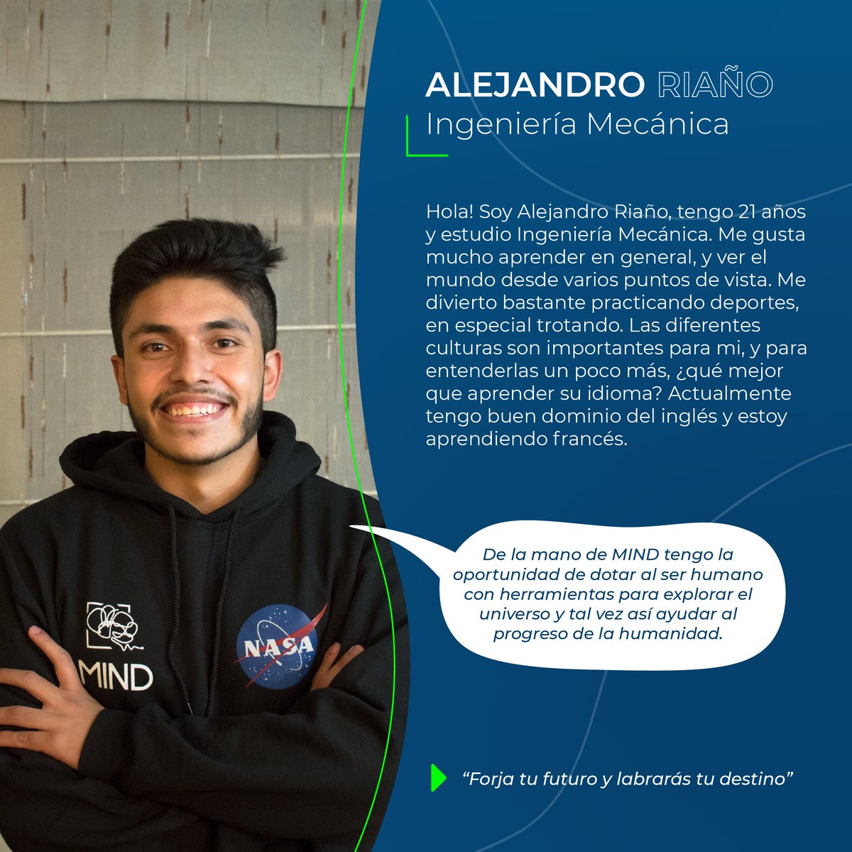 Hola! Yo soy Alejandro! 🚀🧠
#SomosMIND #SomosUNAL
<a href="/RoverChallenge/">Noxlee (Poc for nasa)</a> 
 #humanexplorationroverchallenge #nasa #roverchallenge2022