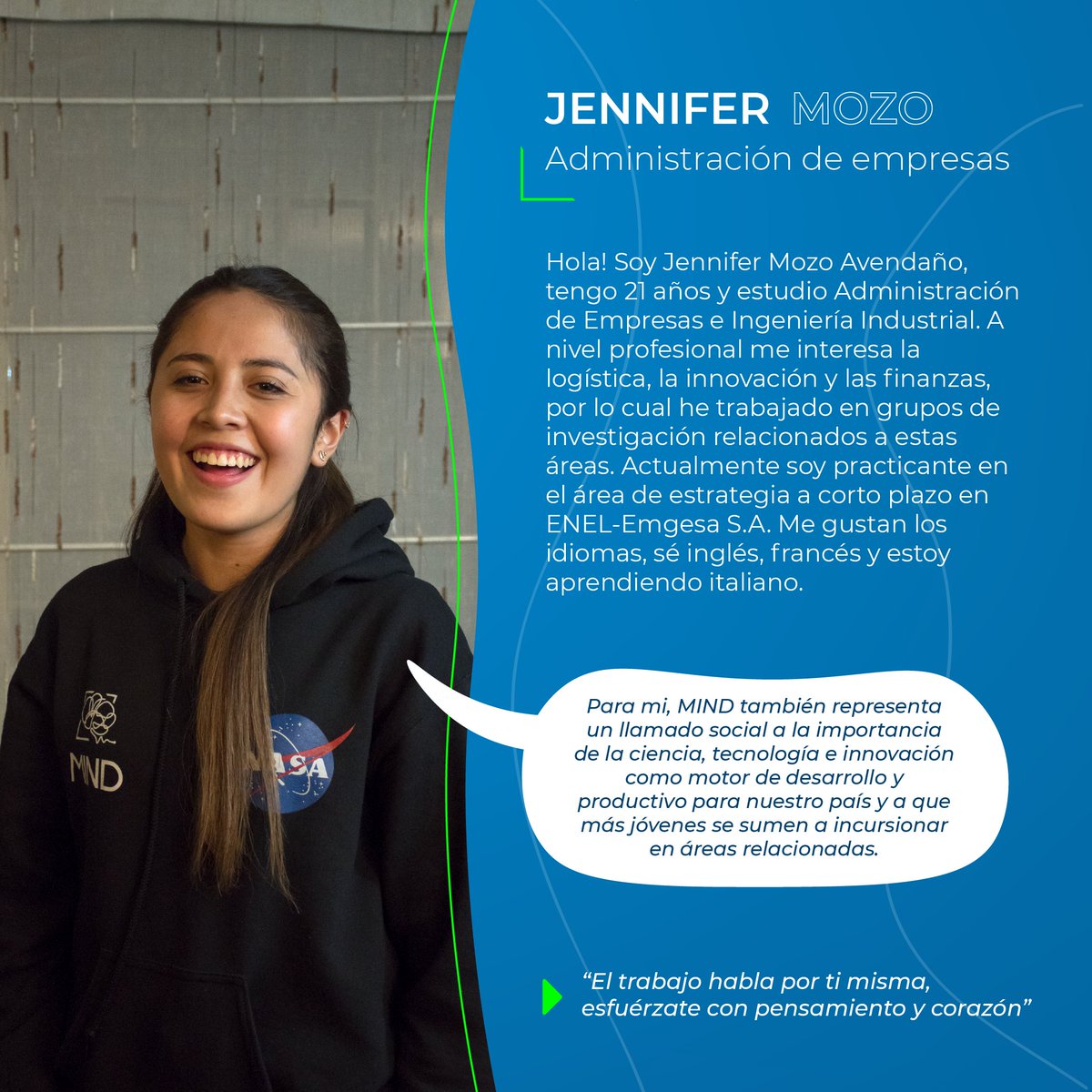 Hola! Yo soy Jennifer! 🚀🧠
#SomosMIND #SomosUNAL
<a href="/RoverChallenge/">Noxlee (Poc for nasa)</a> 

#humanexplorationroverchallenge #nasa #roverchallenge2022
