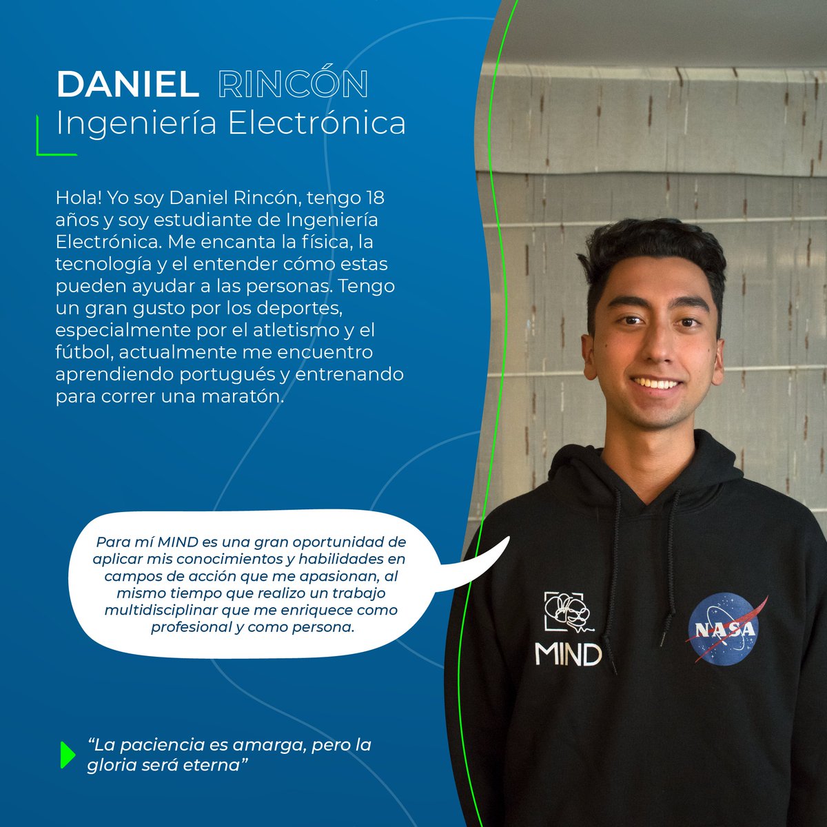 Hola! Yo soy Daniel! 🚀🧠
#SomosMIND #SomosUNAL
<a href="/RoverChallenge/">Noxlee (Poc for nasa)</a> 
 #humanexplorationroverchallenge #nasa #roverchallenge2022