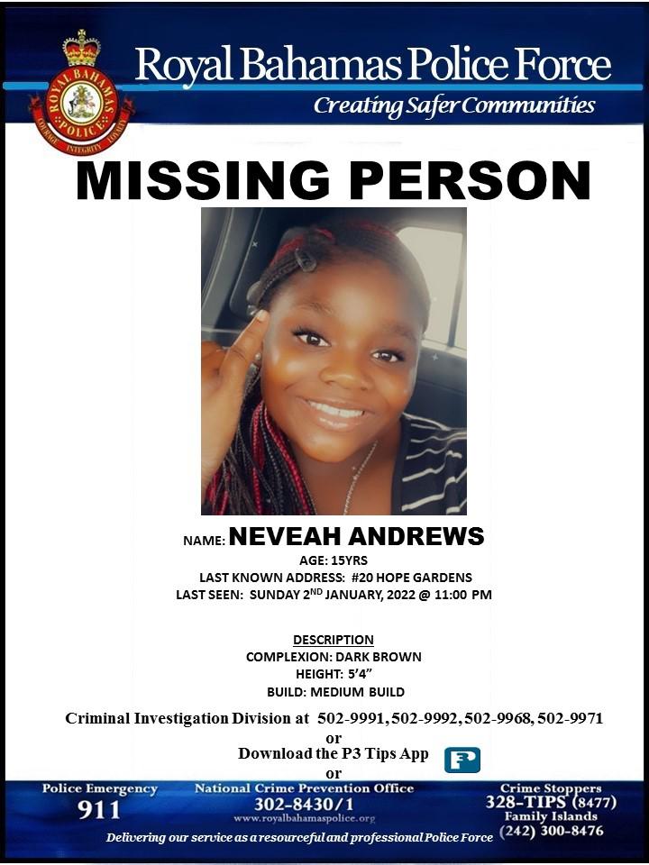 POLICE: A 15-year-old girl is missing.