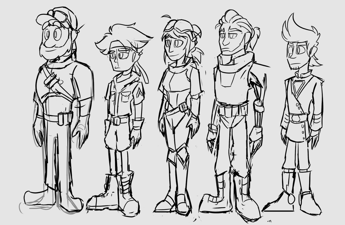 tweeting_nathan's tweet photo. I'm rebuilding my animated series (THE BASE) that I started almost two years ago, from the ground up, starting with new character designs. Expect more updates in the following weeks.

The first draft of the new character designs.😄
#animation #art #THEBASE https://t.co/iTdjPXt6wp