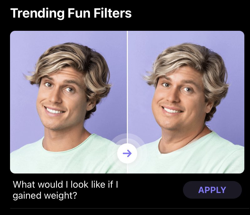 DIETGOBLIN's tweet photo. using the weight gain filter on faceapp motivates me more than anything else tbh https://t.co/kHVvVffaaQ