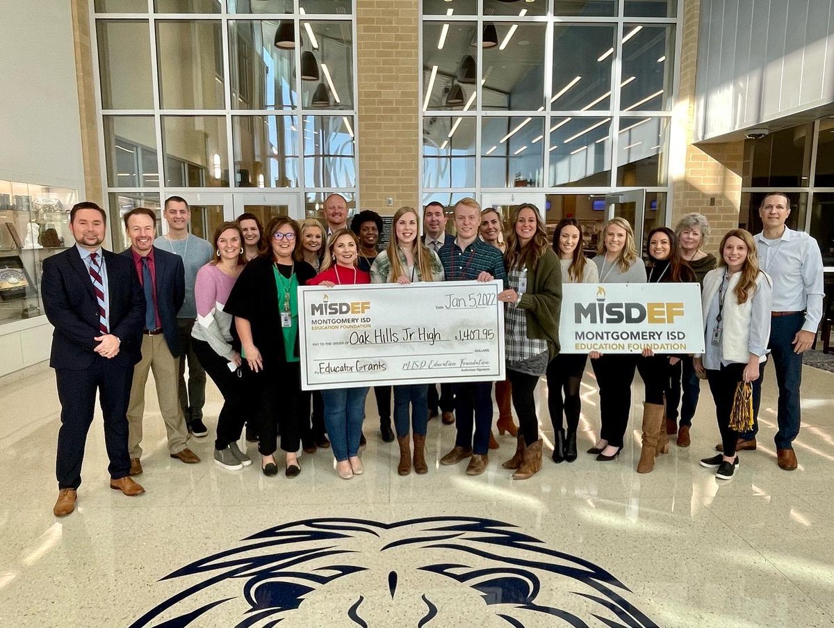 OakHillsChoir's tweet photo. THANK YOU!!!!! We are incredibly honored to have received a grant from the MISD Education Foundation! Thank you for all that you do in providing funds to further student success &amp; encouraging creativity. 🦁🎶🤓🥳👏🏼 #AverageIsNotAnOption #OnePathTogether https://t.co/zEtWkYzSzP
