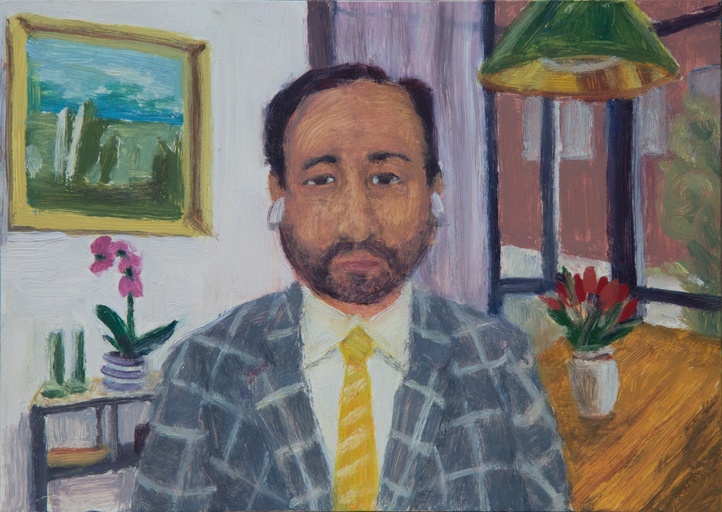 mwilliamsonart's tweet photo. I painted Political Analyst @PhilipRucker as seen on @MSNBC as part of my series "100 Zoom Portraits". Made during the initial lockdown, these portraits are a response to both the isolation and intimacy I felt as analysts like Philip were suddenly speaking to me from their homes. https://t.co/6qxePPUrmc