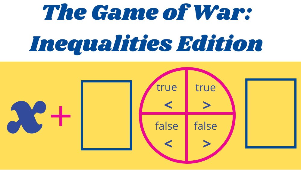 r11Math's tweet image. Want an engaging way for your mathematicians to practice solving inequalities?

This modified game of War is for you! 

Click for rules and differentiated versions: 

drive.google.com/file/d/1LpsL7i… 

#r11math #mathfreebie #freemathgame #mathinthemiddle #secondarymath
