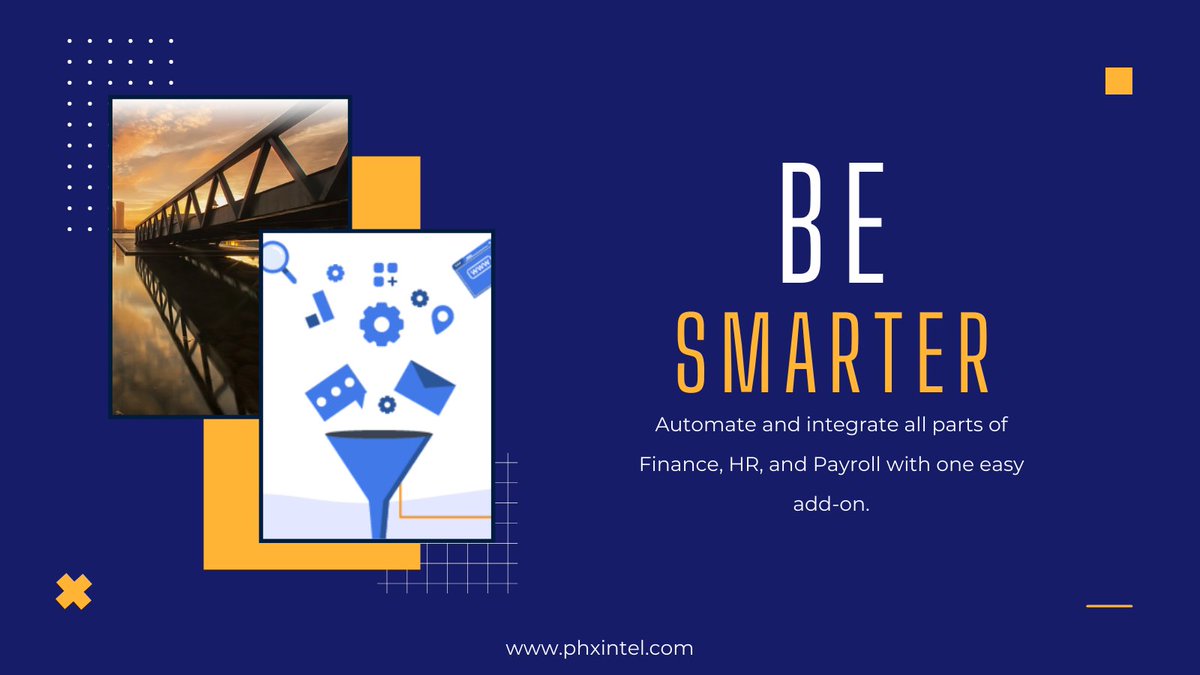 Interested in being SMARTER? 
Check out phxintel.com for all things automation and integration!

#AI #ML #automation #HR #Payroll #data #bigdata #humanresources #finance #fintech #nocode #integration #crypto #smarter #phxintel