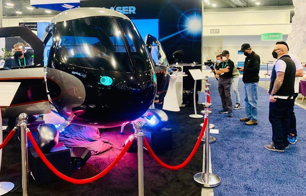 ASKAFLY's tweet photo. Day 1 at #CES2022 People can discover what it's like to drive &amp; fly with our full-size concept model of the ASKA #evtol cockpit and dashboard. Visit us at stand 3535/West Hall LVCC https://t.co/AtZN7Vdmmz
