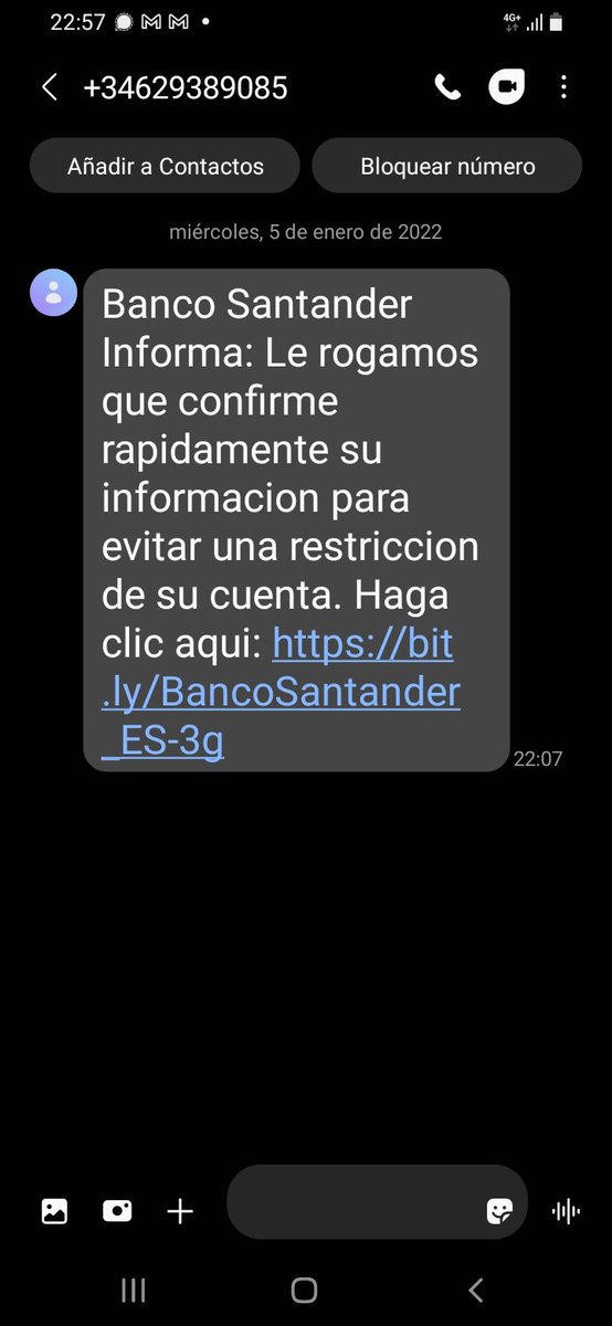 pachilanzas's tweet photo. @santander_es ¿phising? https://t.co/fbM2W21FLD