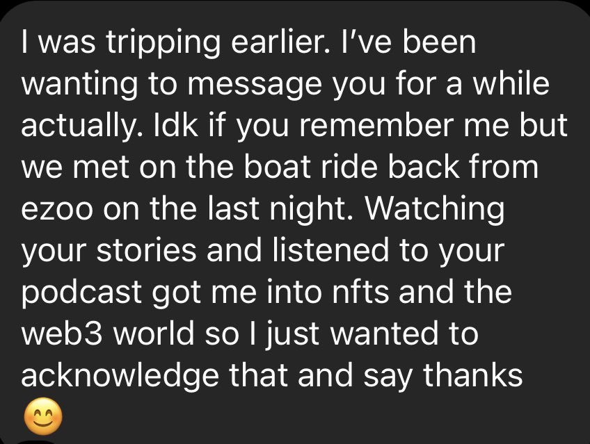 Prob one of the more heartwarming messages I’ve received about <a href="/TheDeFiScoop/">The DeFi Scoop</a>