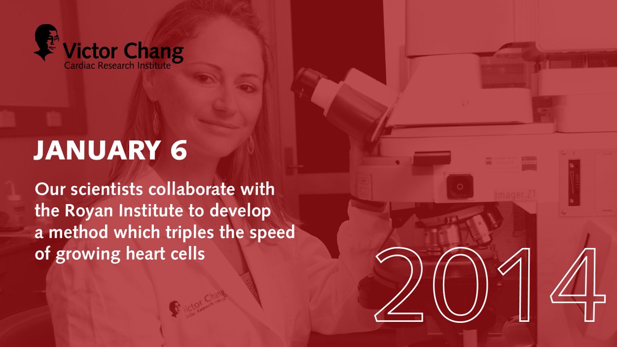 VictorChangInst's tweet photo. #OnThisDay in 2014 scientists at @VictorChangInst and @InstituteRoyan announce they'd been able to supercharge the production of #HeartCells. A breakthrough vital to #MedicalResearch and the treatment of #HeartDisease: https://t.co/nAxJ5WAyVW
#StemCells #CardioTwitter https://t.co/bjL8IMaRC7
