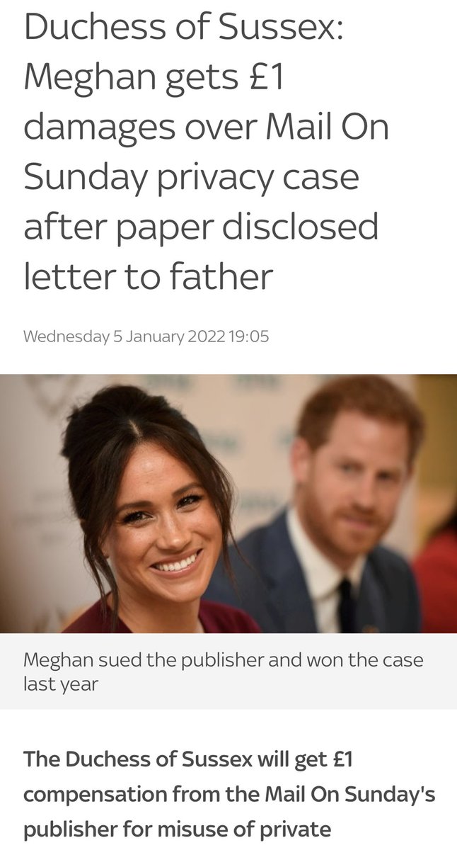 #skynews error Meghan gets £1 compensation 🤣🤣🤣🤣 <a href="/SkyNews/">Sky News</a>