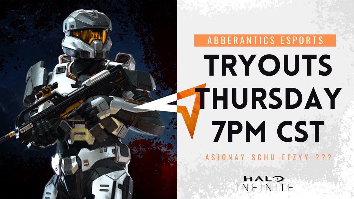 Abberantics's tweet image. Yo boiis 👏🏻 if anybody is interested in HCS Halo, the Abberantics team is hosting tryouts tomorrow! Looking for solid main slayer, most of the team is around 1600/1700 onyx. DM for more info!