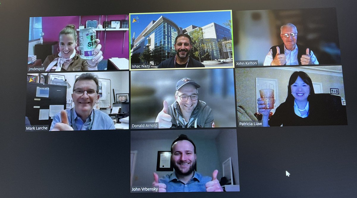 Very proud moment to have John Vrbensky successfully defend his PhD thesis <a href="/MacPlateletLab/">McMaster Platelet Immunology Laboratory</a> <a href="/Mac_Transfusion/">MCTransfusionR</a> <a href="/arnolddma1/">Donald M. Arnold</a> <a href="/PatriciaLiaw/">Patricia Liaw</a>