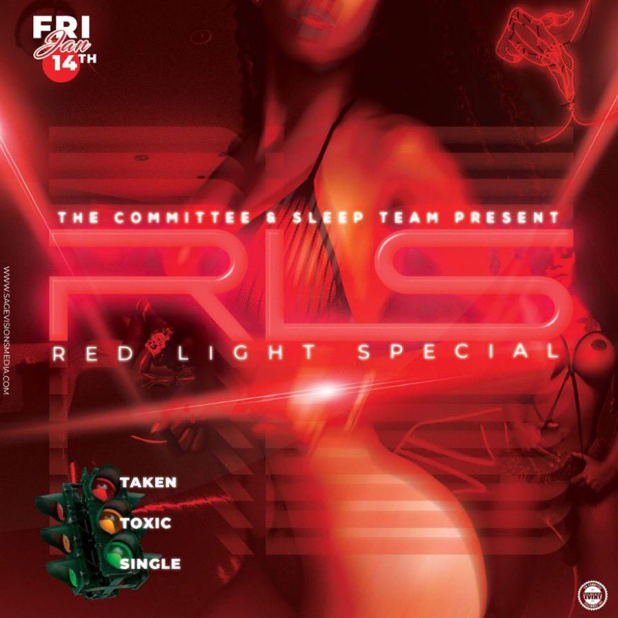 dayestation's tweet photo. #RedLightSpecial  🚨
Friday, January 14th 🗓
Taken, Toxic, or Single? 👀 
More details otw ‼️ 
@_Sleepteam @TheCommitteeVSU https://t.co/XlDwKTLKw1