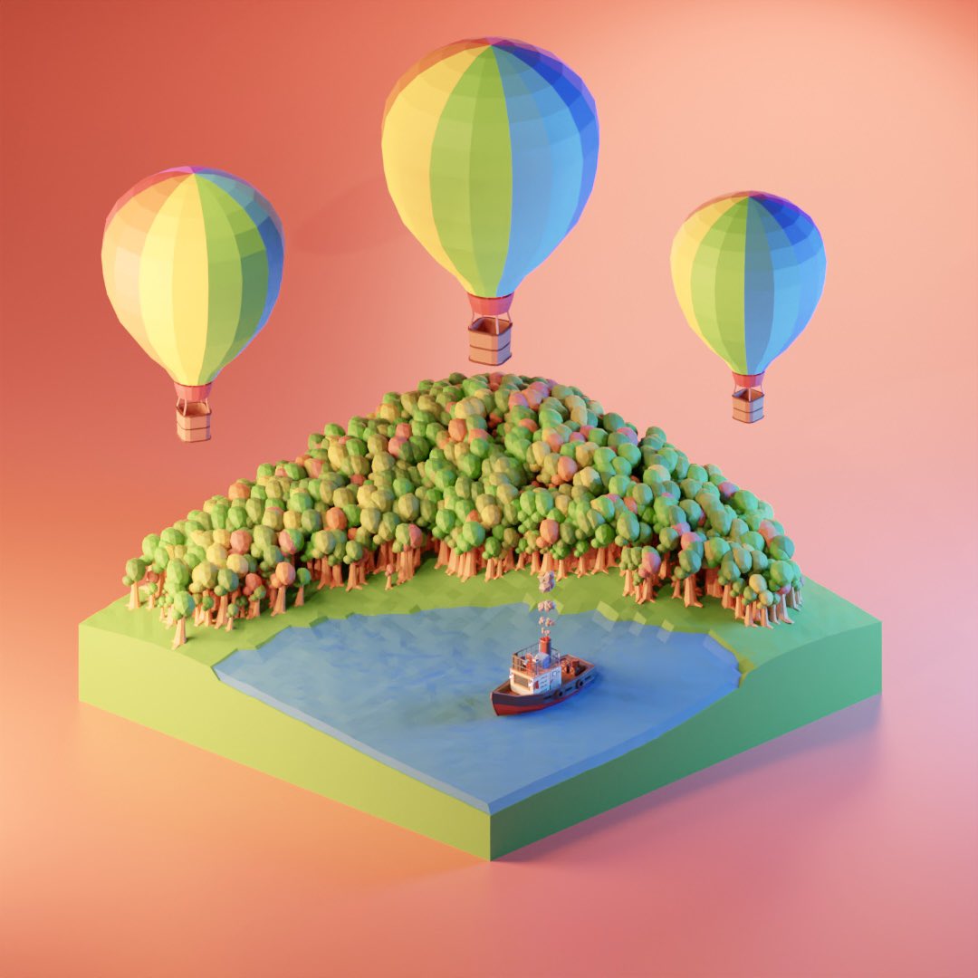 Redid it a little #lowpoly #gamedev #Blender3d #3dart