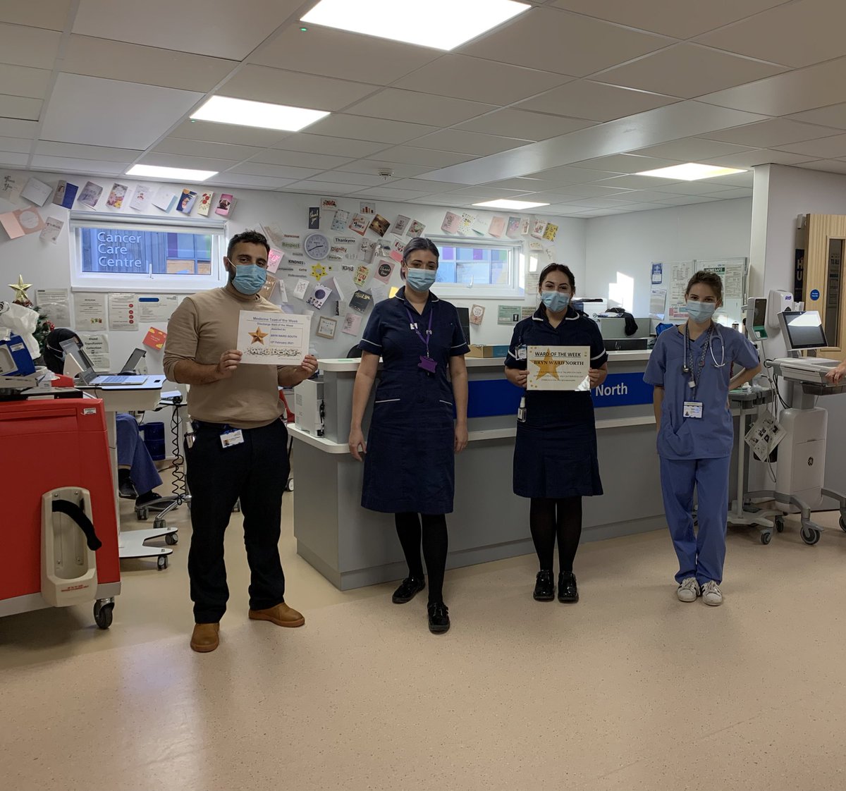 Katedave's tweet photo. Well done to Bryn Ward North - our #wardoftheweek @WWLNHS Despite current pressures theyโve continued to support patient flow with their great communication and a positive attitude ๐๐๐ฅ๐ https://t.co/hrouVAzO70