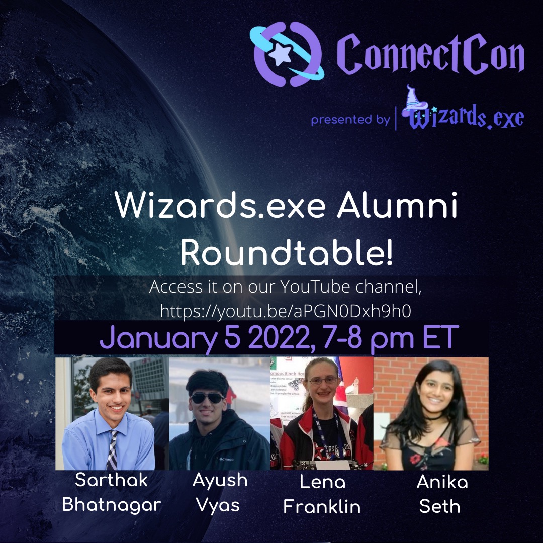 Join us in the Wizards.exe Alumni Roundtable, today from 7-8 pm EST! youtu.be/aPGN0Dxh9h0