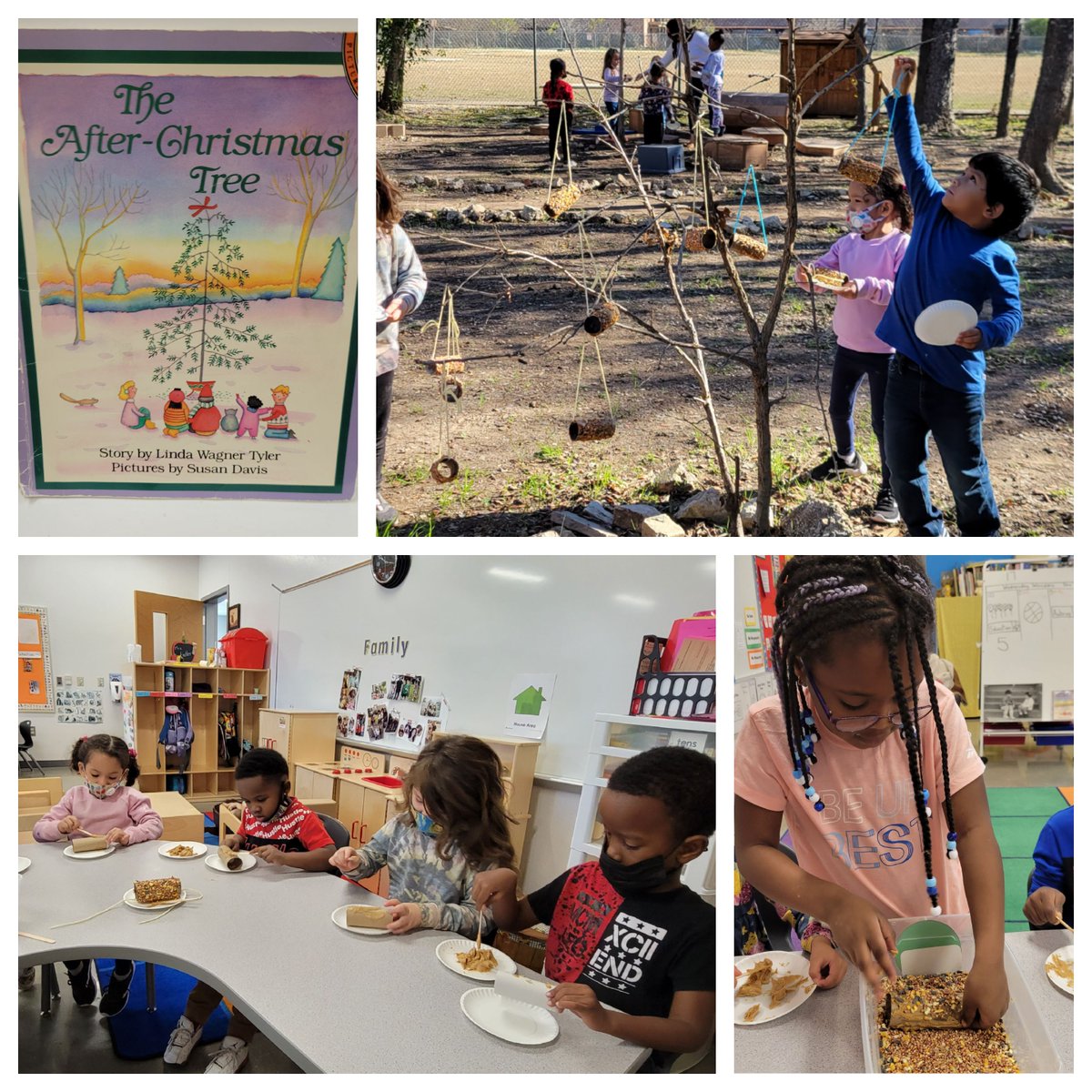 butlerclassroom's tweet photo. The After-Christmas Tree taught us how to enjoy another season of giving by making birdfeeders for our feathered friends. #pvlionpride #ecproud #RootEdPV https://t.co/QP89g9Py6n