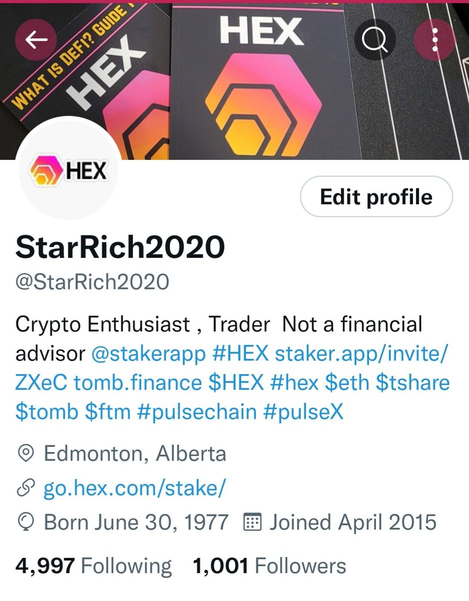 StarRich2020's tweet photo. 2022 going to be a great year starting off great.. So I'm going to give 1000 $hex to one of my followers who likes and comments on this post..!!  #WAGMI #WAGMI2022 #hex #Hexicans $hex $pls $plsx $ftm $tomb $tshare https://t.co/05DpyzYotO
