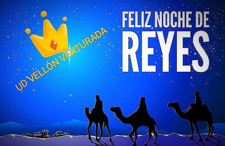 UDVVoficial's tweet photo. Noche de sueños e ilusiones, para los más pequeños, y para los más grandes.
Desde la Unión, os deseamos que todos vuestros sueños se cumplan, y vivamos cada día, con la ilusión de la Noche de Reyes....  🤴🏻👳🏿‍♂️🤴🏼🌠🐫......⚽⚽⚽
Felices Reyes! https://t.co/gchmezkG6k