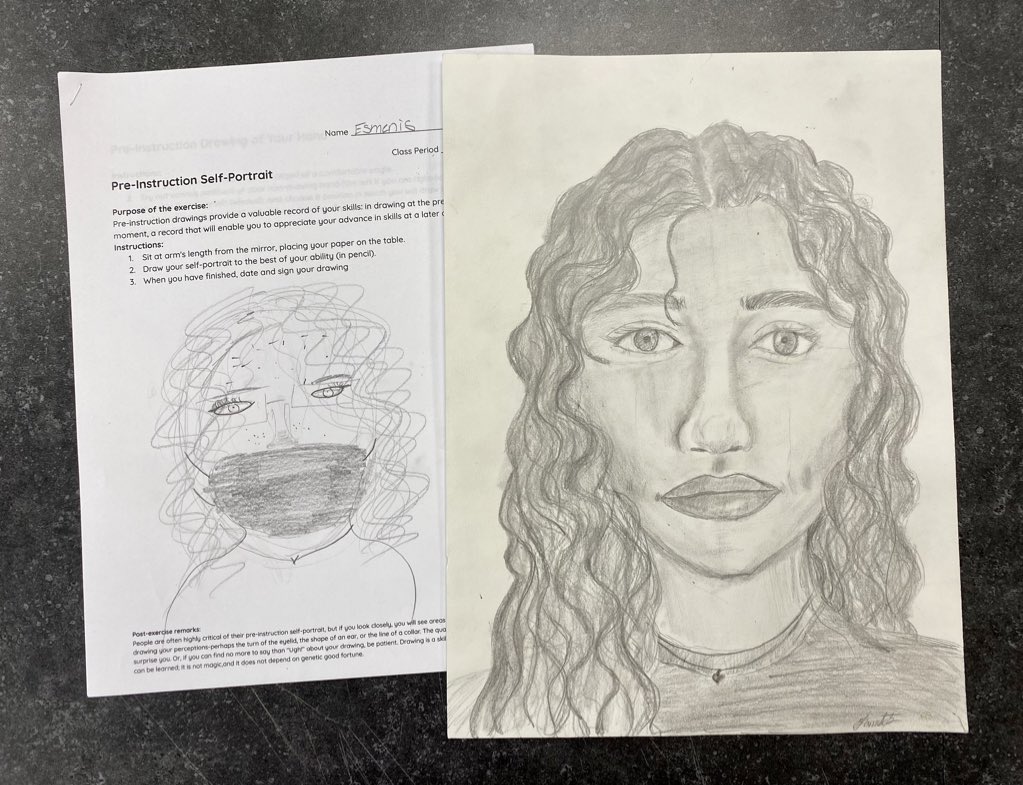 EnloeArts (@arts_enloe) on Twitter photo Check out these before instruction drawings compared to a semester’s worth of art instruction! So proud of these Intro to Studio Art students. They have shown huge growth in their drawing abilities. <a href="/EnloeMagnetHS/">Enloe High School</a> #proudteacher Check out these before instruction drawings compared to a semester’s worth of art instruction! So proud of these Intro to Studio Art students. They have shown huge growth in their drawing abilities. <a href="/EnloeMagnetHS/">Enloe High School</a> #proudteacher