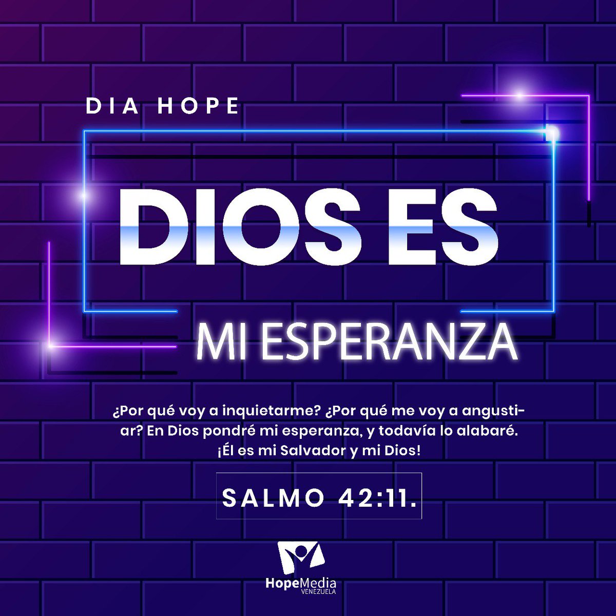 hopemediavzla's tweet photo. ¡Hoy, es un día de Esperanza!🤍#diahope
Hoy, tu Padre quiere recordarte que El está al control del #2022 y de tu vida.
-"¿Por qué te abates, oh alma mía,Y por qué te turbas dentro de mí? Espera en Dios; porque aún he de alabarle,Salvación mía y Dios mío".
Salmos 42:11📖
#Tweet https://t.co/X9id17xRlg