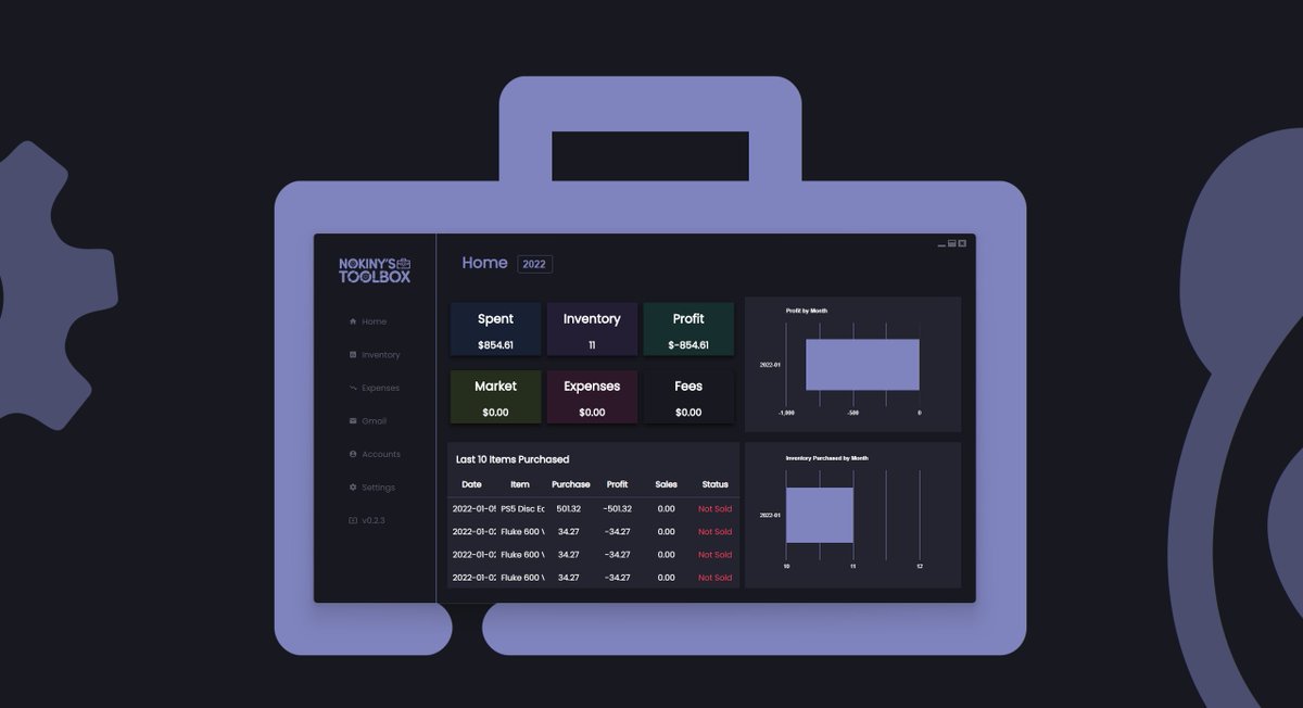 nokinystoolbox's tweet photo. Welcome to Nokiny's Toolbox!

Cost: $10/mo

Features:

- Inventory management
- Cloud share inventory
- Expense management
- Import inventory from GMAIL
- ACO automation
- More soon to come!

🚀25 Invite Giveaway🚀

To Enter:

☑️Follow
♻️Retweet 
👥Tag a Friend 

Ends in 48 hours https://t.co/K4j3ZPpbZT
