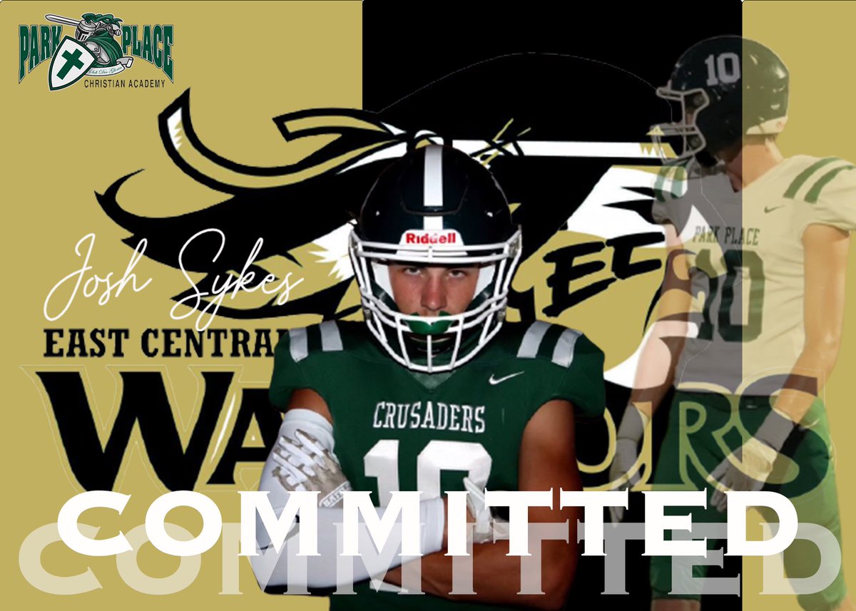 Josh Sykes (@josh_sykes10) on Twitter photo 100% COMMITTED!!! Go Warriors!!! <a href="/eccc_football/">East Central Warrior Football 🏈</a> <a href="/ECCCAthletics/">ECCC Athletics</a> <a href="/delkins21/">Doug Elkins</a> <a href="/StaceySykes15/">Stacey Sykes</a> @EXOSShowcases <a href="/CoachSallach/">Scott Sallach</a> Thank you @CoachBTC_ for the graphic! 🙏🙏 100% COMMITTED!!! Go Warriors!!! <a href="/eccc_football/">East Central Warrior Football 🏈</a> <a href="/ECCCAthletics/">ECCC Athletics</a> <a href="/delkins21/">Doug Elkins</a> <a href="/StaceySykes15/">Stacey Sykes</a> @EXOSShowcases <a href="/CoachSallach/">Scott Sallach</a> Thank you @CoachBTC_ for the graphic! 🙏🙏