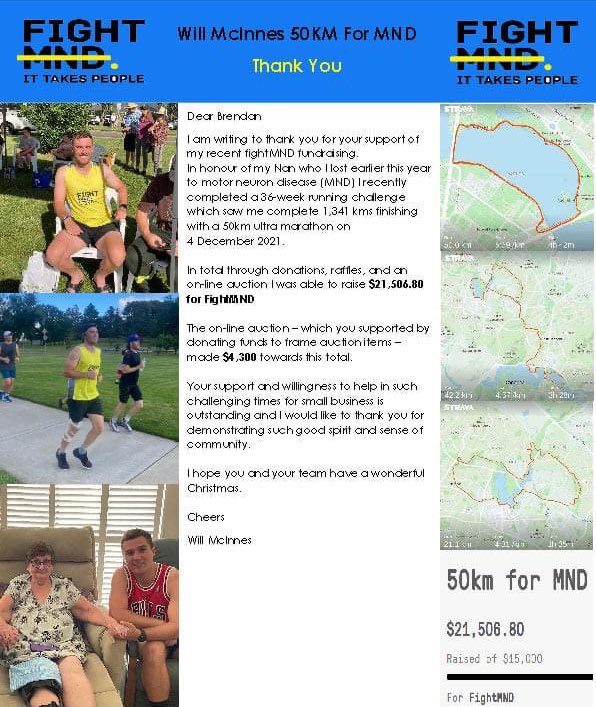 AffinityET's tweet image. This boy/man Will McInnes is the type of person who puts his heart into his cause and his efforts into making life better for others.  AET support goes a small way to assist good people to do good things.  Our hats are tipped on this occasion Well done mate”