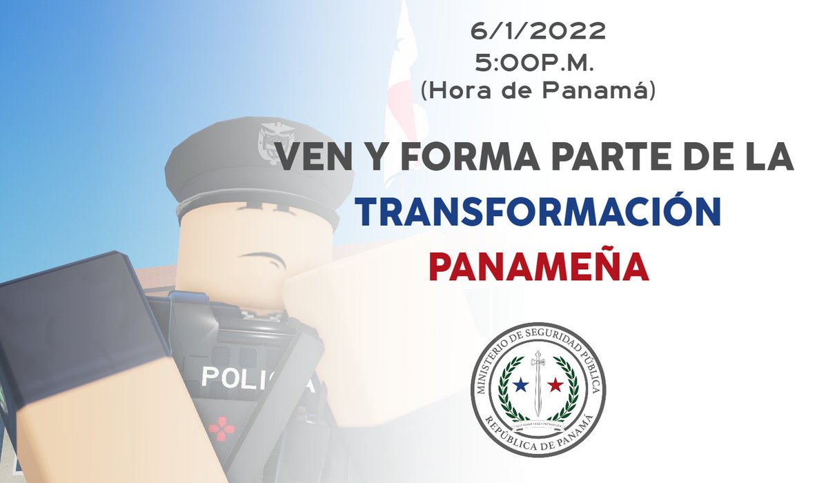 PANAMA_ROBLX's tweet photo. Mañana 6 de Enero estaremos inaugurando nuestra nueva Escuela para Reclutas y Oficiales "Dr. Justo Arosemena".

¡Te esperamos! https://t.co/KOpYHITaRr