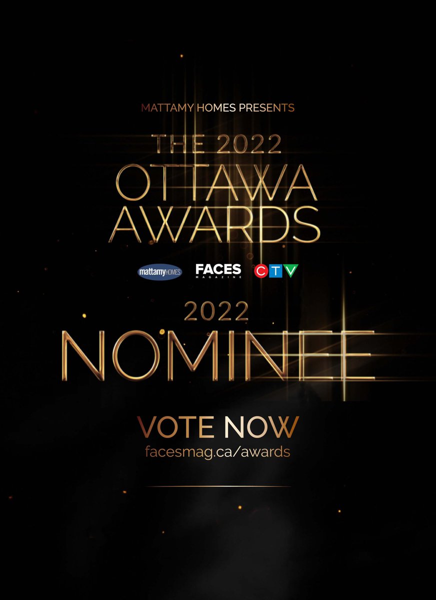 We’ve been nominated for Best E-Commerce Business in the 2022 Ottawa Awards! 🥳 
What an amazing way to start the year! Voting opens January 6th at facesmag.ca/awards, and you can vote once per day.
Thank you, #Ottawa, for all your support! 🙏🏻