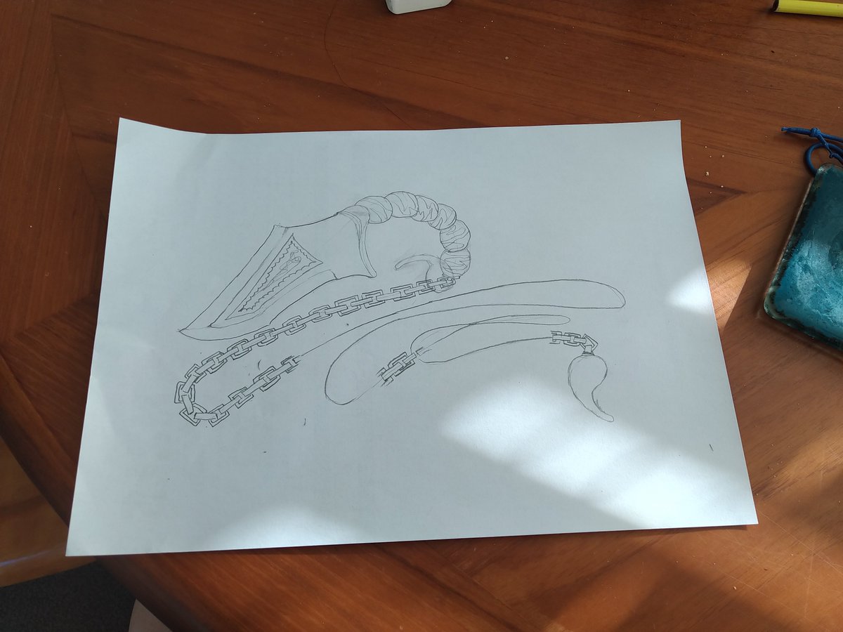 Tankgirly2's tweet photo. When they said he got a 'Scorpion Daggar with Retractable Chain'....
#Ooopsie #GotDistracted #dungeonsanddragons #HolidayCommissionScramble2021wip #wip #CommissionWIP https://t.co/WUu6Y3DvXG